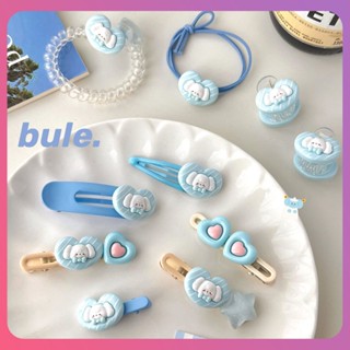 Creative Blue Cinnamoroll Love Hair Cartoon Cute Puppy Love Hairpin Duckbill Sweet Girl Heart Side Girls Gift Temperament Hair Accessories [COD]