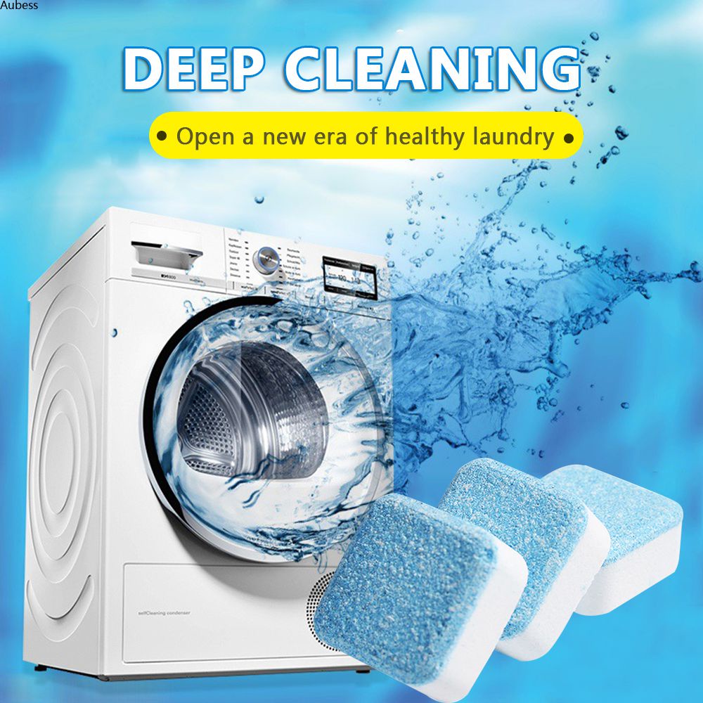 1 Tab Washing Machine Cleaner Decontamination Effervescent Tablets เครื่องล้างแท็บเล็ตประสิทธิภาพสูง Aube