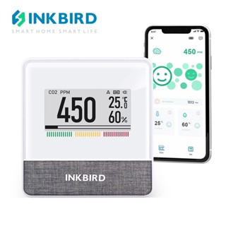 Inkbird IAM-T1 เครื่องตรวจจับอุณหภูมิ ความชื้น CO2 บลูทูธ 5.0 คุณภาพอากาศ