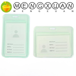 Mengxuan เคสใส กันน้ํา พับเก็บได้ สําหรับใส่บัตรเครดิต บัตรประจําตัวนักเรียน