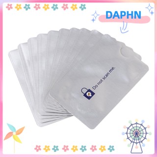 Daphs 10 ชิ้น การ์ดป้องกัน ปลอกป้องกัน Rfid บล็อกอลูมิเนียม ป้องกัน Rfid กระเป๋าสตางค์