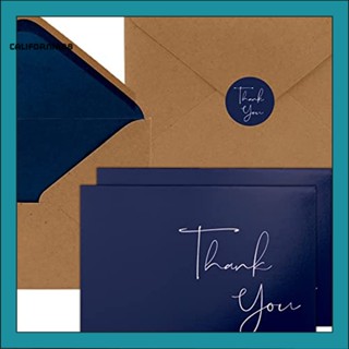 [CF] การ์ดอวยพร ลาย Thank Cards พร้อมสติกเกอร์ซองจดหมาย สําหรับครบรอบ ปาร์ตี้ และอื่นๆ