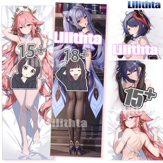 ปลอกหมอน ลายการ์ตูนอนิเมะ Dakimakura Genshin Impact Yae miko and Kujo Sara and Keqing Game ปลอกหมอนบอดี้ ปลอกหมอน ทําเอง