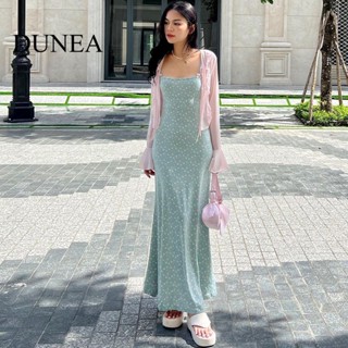 Dunea ชุดเดรส เปิดหลัง ลายดอกไม้ เซ็กซี่ สําหรับผู้หญิง