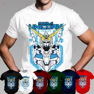  SHOPEE NO.1  SKY BLUE UNICORN GUNDAM VIRAL BAJU LELAKI / PEREMPUAN UNISEX TEE 100% PREMIUM COTTON Unisex Short Sle_01