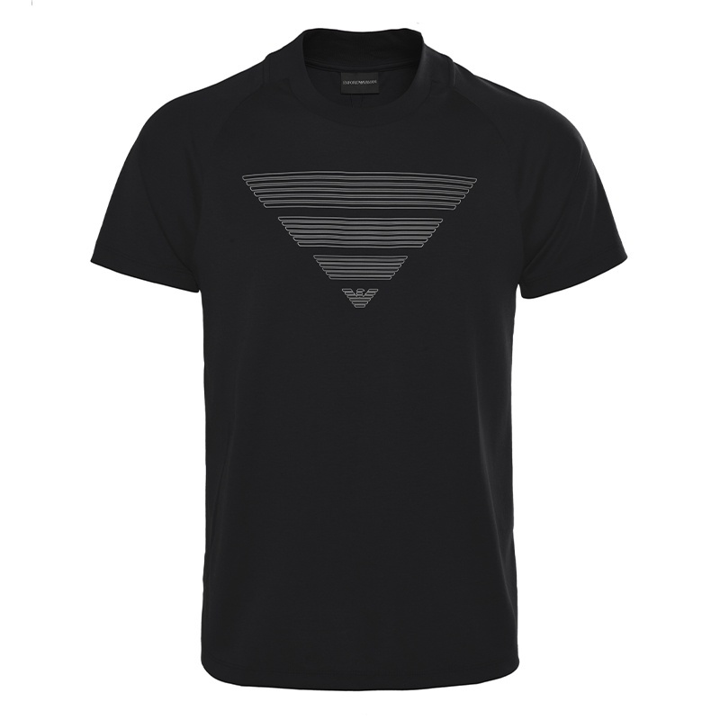 IXEmporio Armani/Armani เสื้อยืดลําลองสําหรับผู้ชายผ้าฝ้ายแขนสั้นคอกลม
