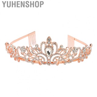 Yuhenshop Wedding Crown  Bridal Crown Rose Gold  for Birthday