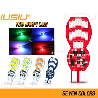 Iusiu หลอดไฟเลี้ยว Led T10 W5W WY5W 168 194 3014 30SMD หลากสี สําหรับติดป้ายทะเบียนรถยนต์ รถจักรยานยนต์