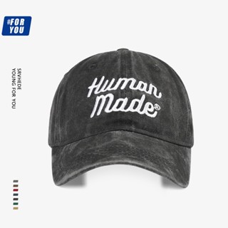 หมวกเบสบอล แบบนิ่ม ลาย HUMAN MADE คุณภาพสูง สไตล์ญี่ปุ่น เรโทร สําหรับผู้ชาย