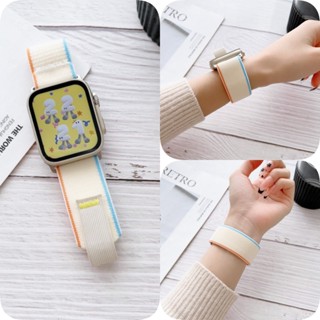 สายนาฬิกาข้อมือไนล่อน สําหรับ iWatch series 8 Ultra 7 6 5 SE 4 3 2 1 S8 38 มม. 42 มม. 44 มม. 41 มม. 40 มม. 45 มม.