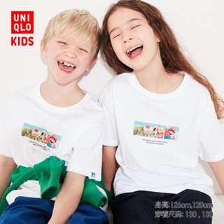 Uniqlo เสื้อยืดแขนสั้น พิมพ์ลายภาพยนตร์ Mario brothers UT สําหรับเด็กผู้ชาย และเด็กผู้หญิง