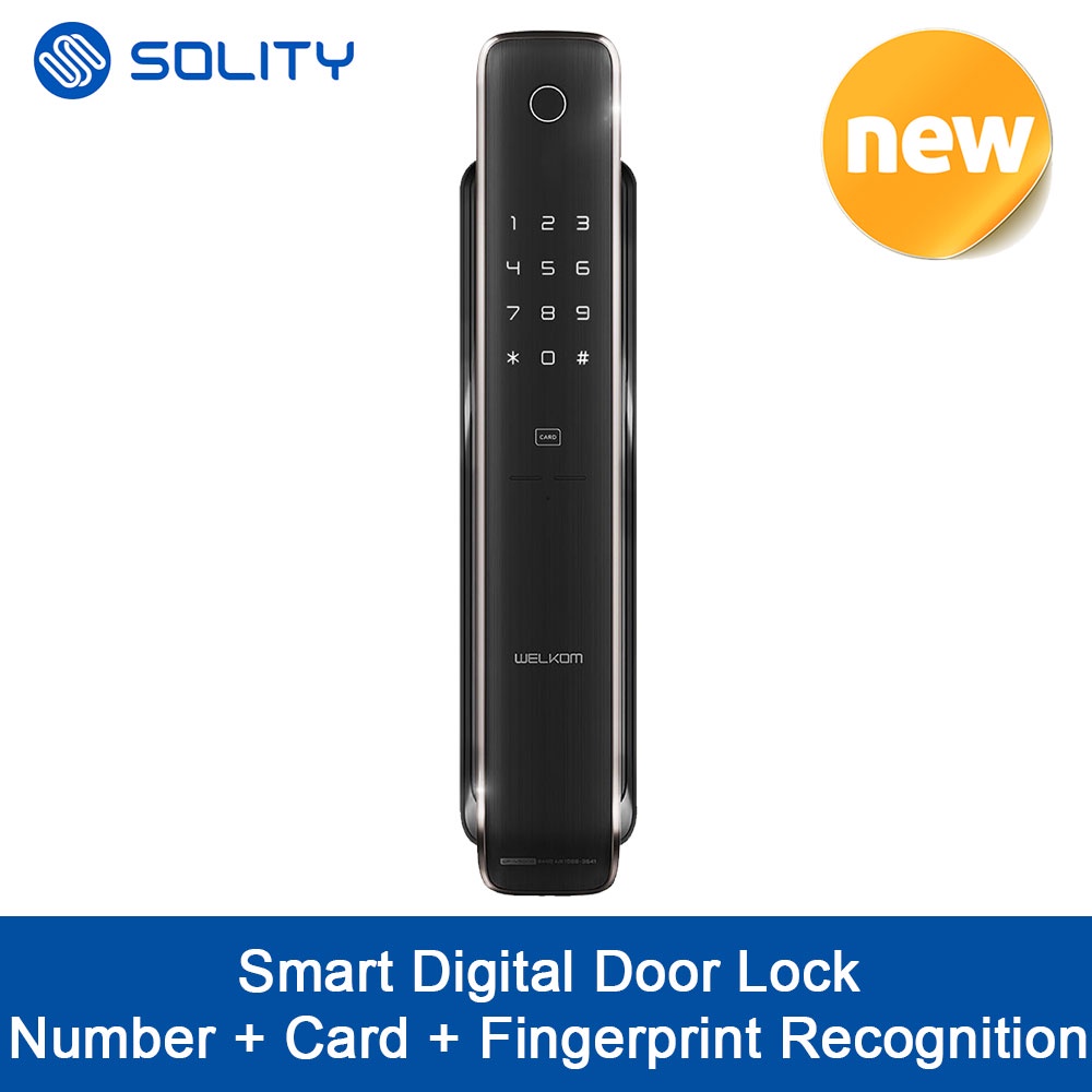 SOLITY WELKOM WP-4500B Smart Digital Door Lock Number Card Fingerprint Korea