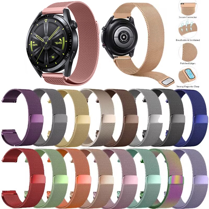 สําหรับ Huawei นาฬิกา GT 6 5 4 3 2 GT2Pro GT2E GT3Pro GT5Pro GT6Pro ห่วงแม่เหล็กโลหะ Milanese สายสาย