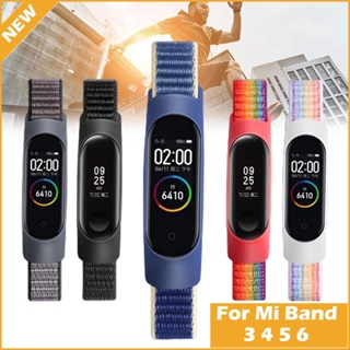 สายนาฬิกาข้อมือไนล่อน Velcro Xiaomi แบบเปลี่ยน สําหรับ mi band 3 4 5 6