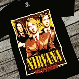 sadasเสื้อยืดพิมพ์ลายแฟชั่น เสื้อยืดผ้าฝ้าย แขนสั้น พิมพ์ลาย NIRVANA AMERICAN ALTERNATIVE ROCK BAND VINTAGE คุณภาพสูง 11