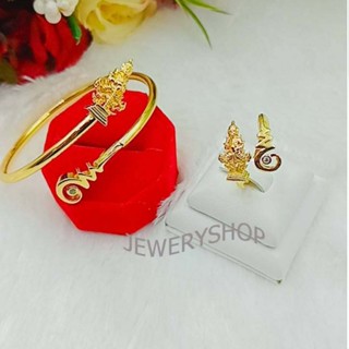 JJLSHOP11 CW96 ชุดกำไลข้อมือ+แหวน ท้าวเวสสุวรรณ ปรับไซส์ได้ แหวนฟรีไซส์