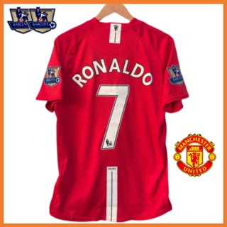 เสื้อเชิ้ตทีมเหย้า 07/08 เสื้อแขนสั้น ย้อนยุค 2007/2008 Ronaldo 7 IPNB