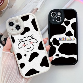 เคสโทรศัพท์มือถือหนังนิ่ม ลายการ์ตูนวัวน่ารัก สีดํา สีขาว สําหรับ Vivo T1 Y75 5G Y19 Y15S Y15A Y01 Y17 Y15 Y12 Y20 Y12s T1x Y21 Y33s Y50 Y30 Y65 V11 V15 V20 V23e V23 V25 S1 V9 | Xmd196