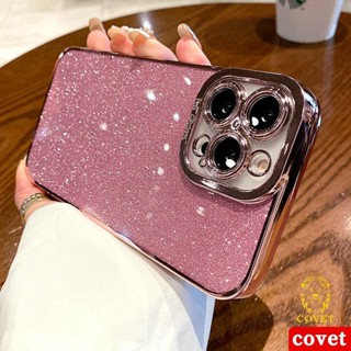 COVET เคสใส สำหรับ เคสกันกระแทก เคสไอโฟน11 เคสกันกระแทก เคสซิลิโคน เคสโทรศัพท์มือถือ ลายกลิตเตอร์ หรูหรา คุณภาพสูง สําหรับ iPhone 11 12 13 14 Pro Max X XS XR