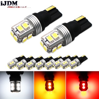 หลอดไฟ T10 led 12V W5W 168 194 สีขาว สําหรับติดป้ายทะเบียนรถยนต์ ที่จอดรถ 10 ชิ้น