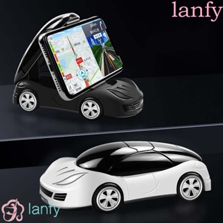 Lanfy ขาตั้งโทรศัพท์มือถือ วัสดุ PU กันลื่น ปรับได้ 360 องศา สําหรับรถยนต์