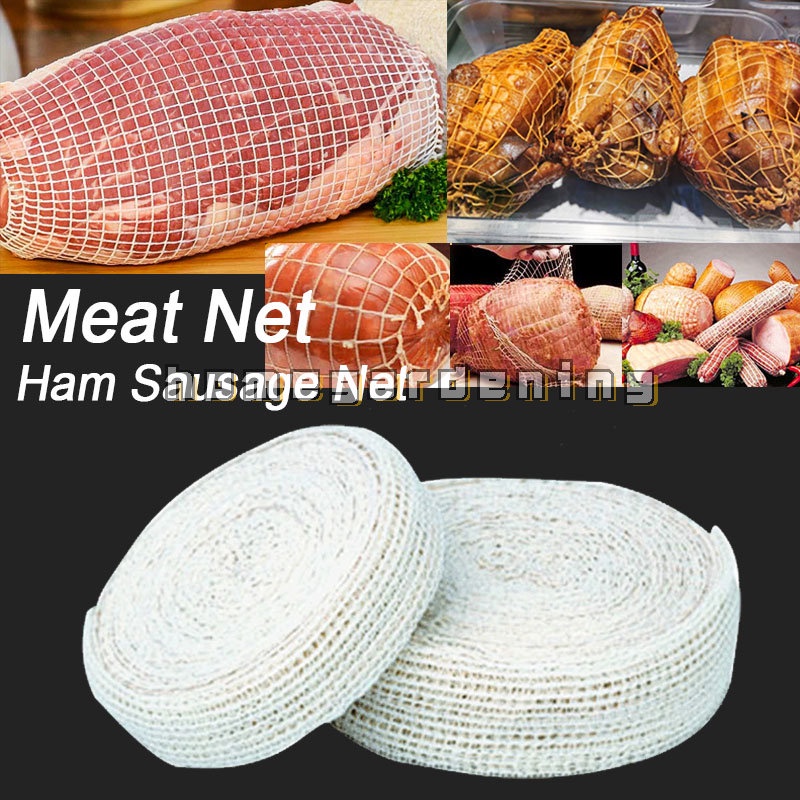 ม้วนตาข่ายผ้าฝ้าย ยาว 1 เมตร สําหรับทําไส้กรอก ฮอทดอก ไส้กรอก เนื้อสัตว์ – โปรปัง