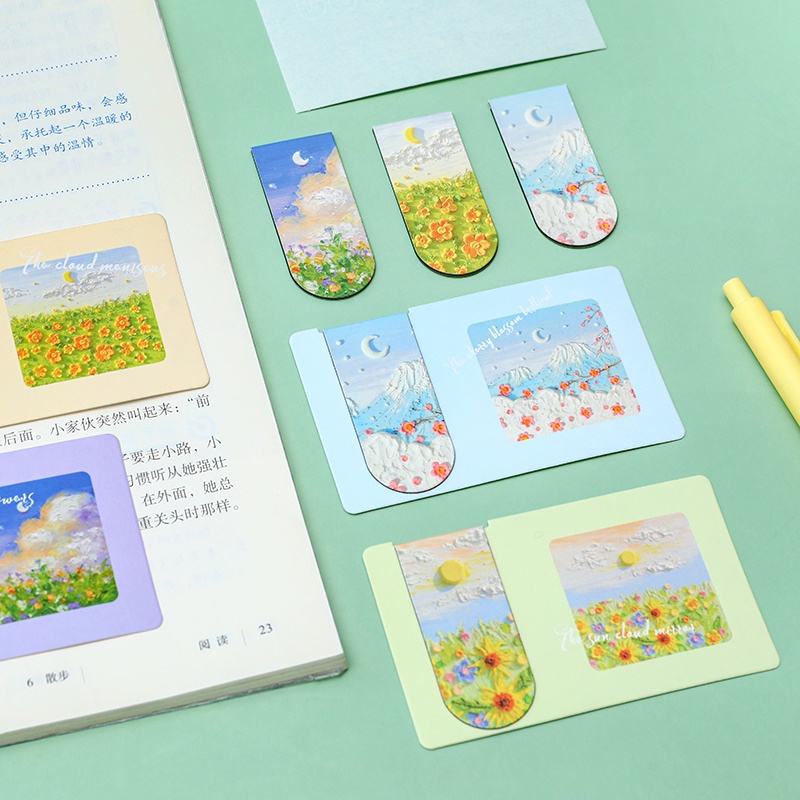 3 ชิ้น ที่คั่นหนังสือ แบบแม่เหล็ก ขนาดเล็ก ลายภาพวาดสีน้ํามัน สวยงาม สําหรับนักเรียน จํานวน ราคา ถูกที่สุด ดีลบีเคเค แกลเลอรีภาพที่ 9