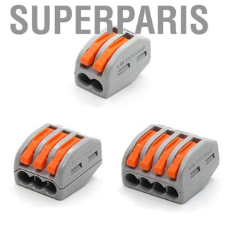 Superparis 20Pcs Quick Connect Terminal Connector Great Electrical Conductivity Flexible Hard Split Wire Terminal Connector