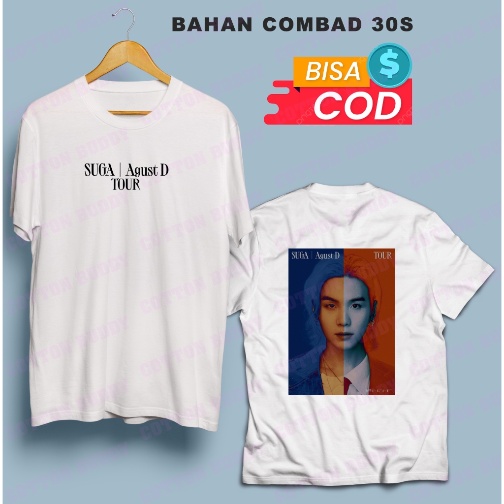 SUGA AGUST D TOUR CONCERT SUGA อัลบั้ม D-DAY SUGA MIN YOONGI CONCERT เสื้อยืดสีขาว