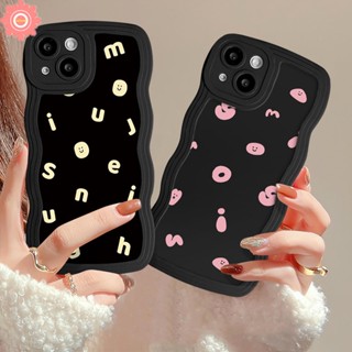 เคสโทรศัพท์มือถือ ขอบหยัก ลายการ์ตูนหน้ายิ้ม เรียบง่าย สําหรับ Redmi 12C 10 9 10A A1 A1+ 9T 9A 10C 9C NFC Redmi Note 8 9 10 11 10s 11s 9s Pro Max POCO X3 NFC Pro M3 Mi 11T Pro เคส