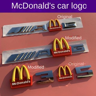 New Mercedes Benz Amg Word Mark Modified Car Badge Mcdonalds Car Sticker Bmw M Standard 3 Series 5 Series Rear Badge Logo W9Kd