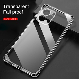 For Vivoy16 4G Case Clear Air-bag Soft Back Cover For Vivo Y16 Y 16 16Y 4G 2022 V2204 6.51" Camera Shockproof cover