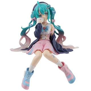 โมเดลฟิกเกอร์ PVC รูป Hatsune Miku สีชมพู สําหรับตกแต่งรถยนต์