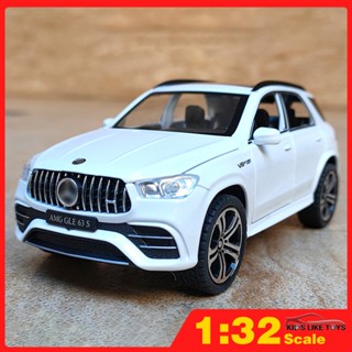 Klt โมเดลรถยนต์ สเกล 1/32 Benz GLE63 SUV โลหะ ของเล่นสําหรับเด็กผู้ชาย