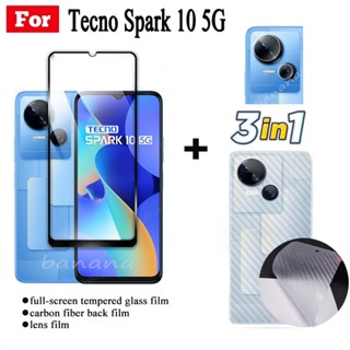 Tecno Spark 10 5G ฟิล์มกระจกนิรภัย กันรอยหน้าจอ แบบเต็มจอ สําหรับ Spark 10C 10 Pro Go 2023