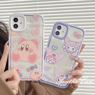 3 in 1 เคสโทรศัพท์มือถือแบบใส ลายมอนสเตอร์ Pus Pink สําหรับ iPhone 14 13 12 11 Pro Max X Xr Xs Max 7 8 6s 6