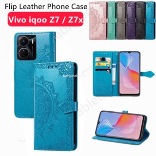 เคสโทรศัพท์หนัง ฝาพับแม่เหล็ก พร้อมช่องใส่บัตร กันกระแทก สําหรับ Vivo IQOO Z7 X Z7x Z7i Z 7 iqooZ7x 2023