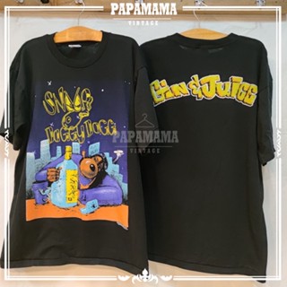 เสื้อยืดผ้าฝ้ายพิมพ์ลายขายดี [ SNOOP DOG ] doggy dogg GIN N JUICE สนู๊ปด๊อก เสื้อวง rapper เสื้อทัวร์ papamama vintage