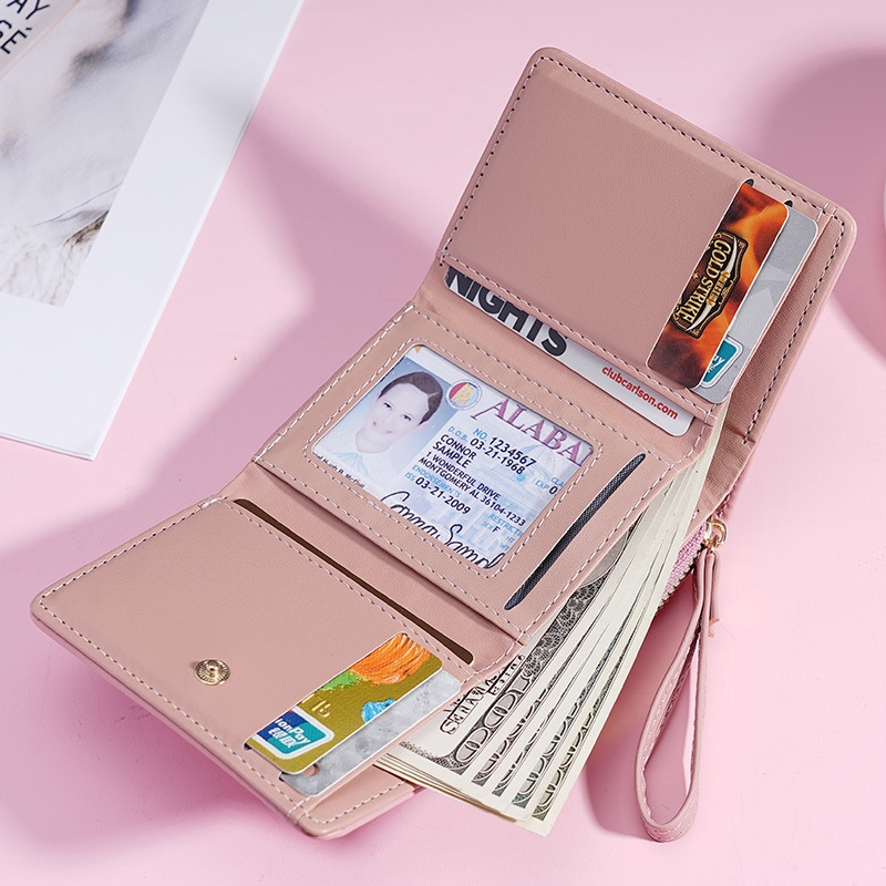 กระเป๋าสตางค์ ใบสั้น ใส่เหรียญได้หลายใบ 70% อเนกประสงค์ แฟชั่นเรียบง่าย สไตล์เกาหลี สําหรับผู้หญิง 2023