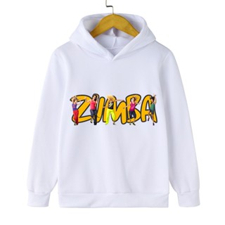 เสื้อกันหนาวแขนยาว มีฮู้ด พิมพ์ลายกราฟฟิค Zumba Zumba Dance Streetwear Y2k สําหรับเด็กผู้ชาย และเด็กผู้หญิง