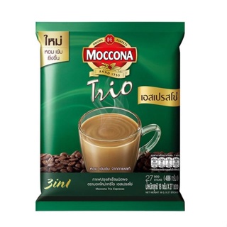 มอคโคน่า กาแฟปรุงสำเร็จชนิดผง 3in1 ทรีโอเอสเปรสโซ่ 18 กรัม x 27 ซอง รหัส : 152658