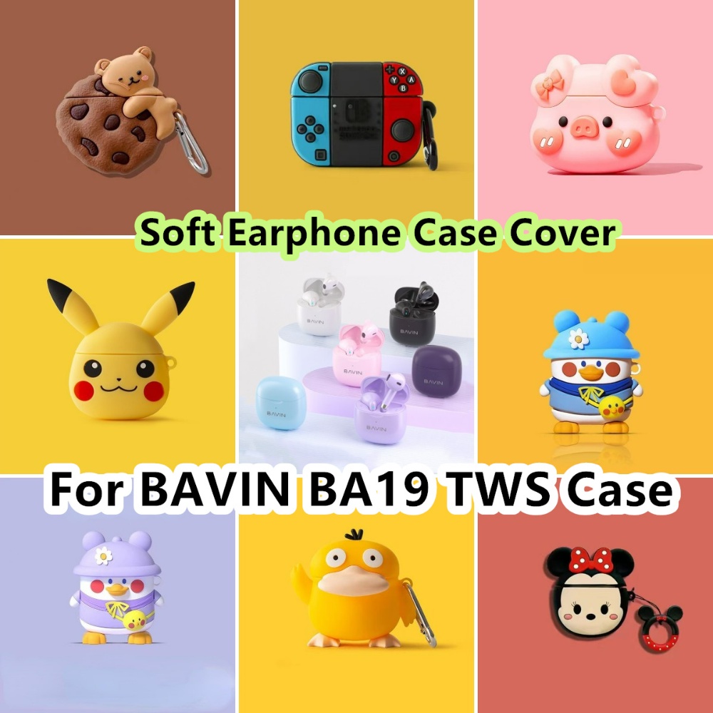 พร้อมส่ง!เคสหูฟัง แบบนิ่ม ลายการ์ตูนปิกาจู สําหรับ BAVIN BA19 TWS BAVIN BA19 TWS