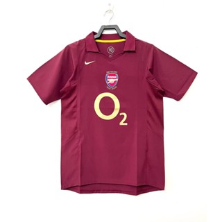 เสื้อกีฬาแขนสั้น ลายทีมชาติฟุตบอล Arsenal 2005-06 AAA แห้งเร็ว สไตล์วินเทจ สําหรับผู้ชาย ไซซ์ S-XXL