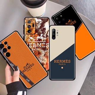 เคสโทรศัพท์ซิลิโคน TPU กันกระแทก ลายโลโก้ Hermes สําหรับ Samsung A52 A52S A53 A71 A72 A81 A91 4G 5G note 20 PLUS ULTRA