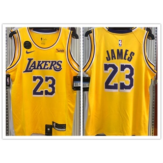 Nba Los Angeles Lakers No. สไตล์คลาสสิก เสื้อกีฬาบาสเก็ตบอล ลายทีม KB James สีเหลือง 23 161417