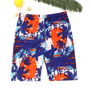 New Mens Swimming Trunks Boxer Elastic Comfortable Hot Sale Beach Non-Absorbent Swimming Pool Quick-Drying Sexy 7 Pants JHVJ