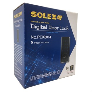 สุดยอดกุญแจ กุญแจดิจิทัล Rim Lock SOLEX DiGiTAL DOOR LOCK PCK6014 พร้อมกุญแจ การ์ด มือถือ รหัส