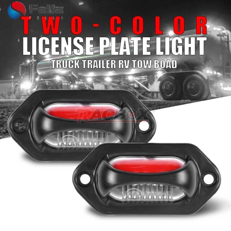 ไฟสัญญาณ LED 8 ดวง 12V 24V กันน้ํา สําหรับติดป้ายทะเบียนรถยนต์ SUV รถบรรทุก รถพ่วง