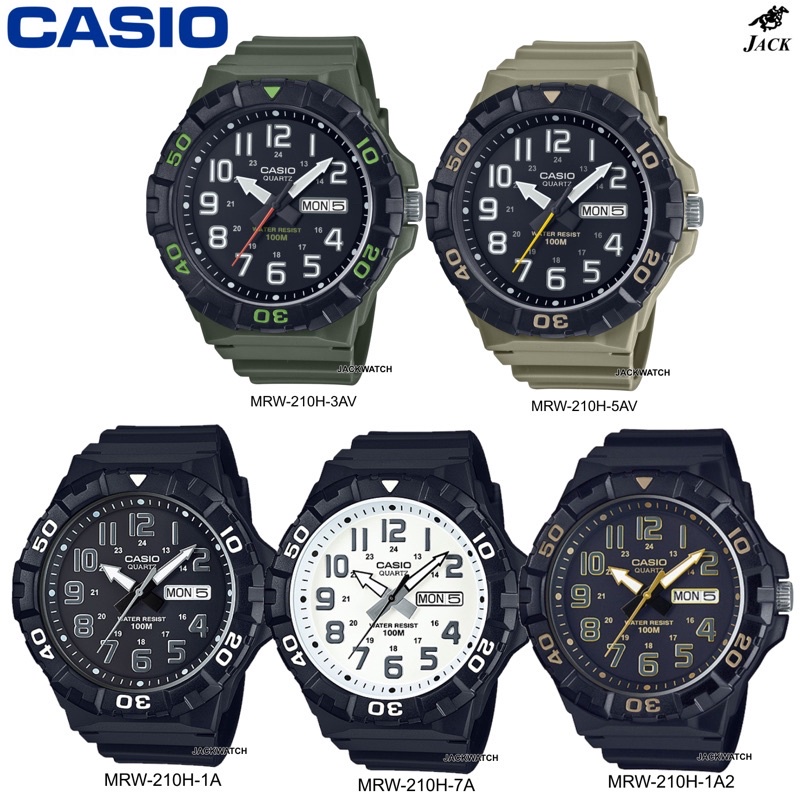 ◌New❤ CASIO นาฬิกาข้อมือผู้ชาย รุ่น MRW-210H รับประกันศูนย์CMG1ปี MRW-210H-1A/MRW-210H-1A2/MRW-210H-3A/MRW-210H-5A/MRW-