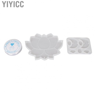 Yiyicc Pendant Casting Mold  Easy Take Out Smoothly Surfaces High Flexibility Moon Shaped Silicone Pendant Mold  for Decoration